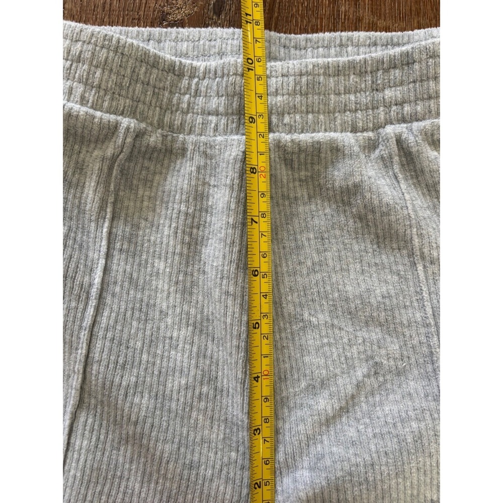 Aerie gray high rise velour ribbed flare Yoga pants XS - Picture 9 of 9